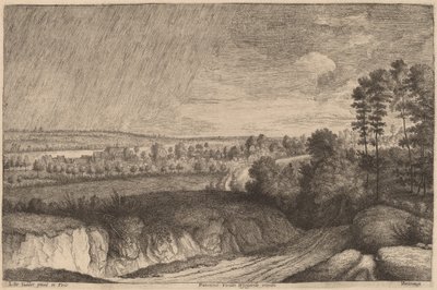 Regnerische Landschaft von Lucas Emil Vosterman, after Lodewijk de Vadder