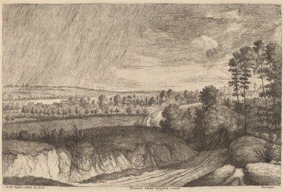 Regnerische Landschaft von Lucas Emil Vosterman, after Lodewijk de Vadder