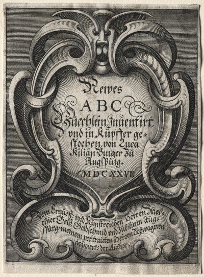 Neues ABC-Büchlein, 1627 von Lucas Kilian