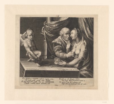 Ungleiches Liebespaar mit Cupido von Lucas Kilian