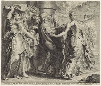 Lot verlässt Sodom von Lucas Vorsterman (I)