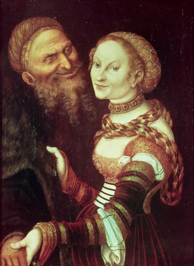 Der verliebte alte Mann von Lucas the Elder Cranach