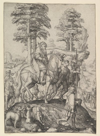Abigail vor David, ca. 1507 von Lucas van Leyden