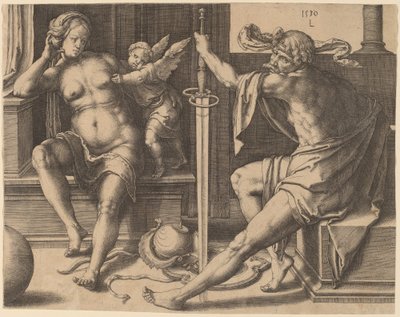 Mars, Venus und Amor von Lucas van Leyden