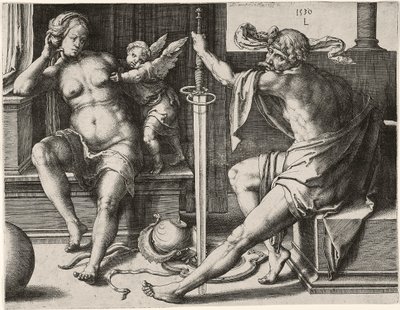 Mars, Venus und Amor von Lucas van Leyden