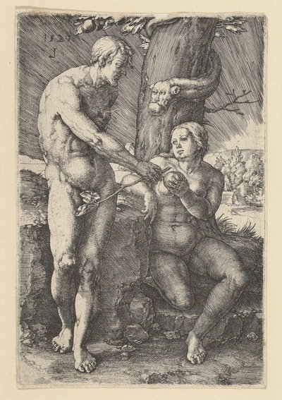 Die Sünde von Adam und Eva, 1529 von Lucas van Leyden