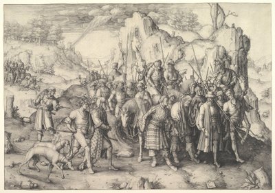 Die Bekehrung des Heiligen Paulus, 1509 von Lucas van Leyden
