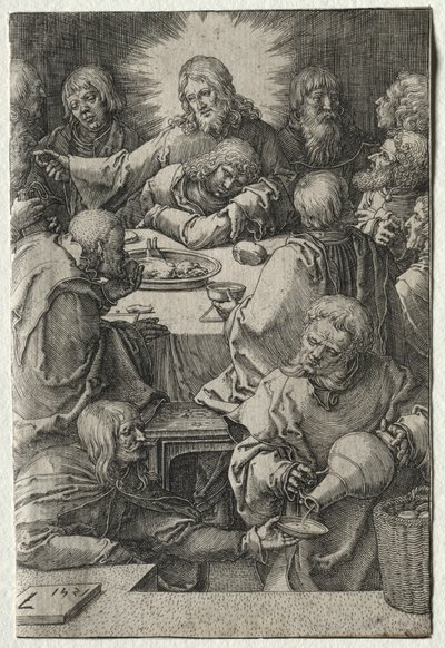 Die Passion: Das letzte Abendmahl, 1521 von Lucas van Leyden
