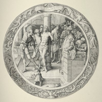 Die Runde Passion: Die Geißelung, 1509 von Lucas van Leyden