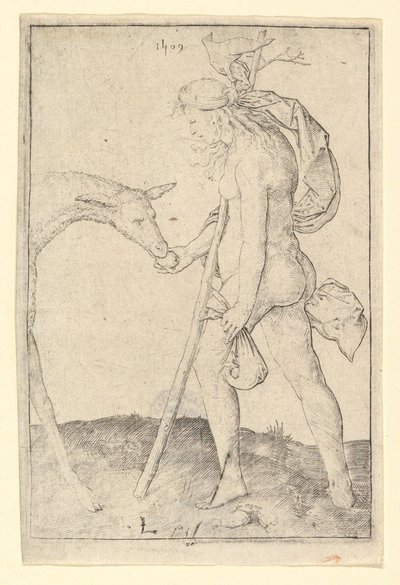 Frau mit dem Hirsch, 1509 von Lucas van Leyden