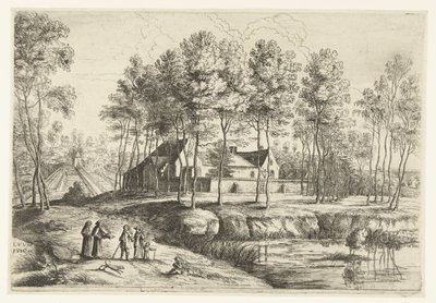 Ansicht des Kapuzinerklosters in Tervuren von Lucas van Uden