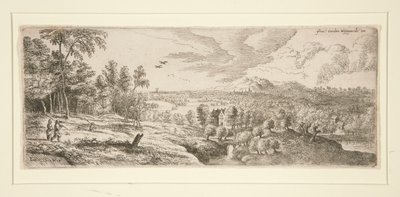 Wälder mit Blick auf einen Fluss von Lucas van Uden