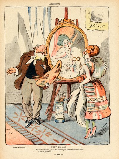 La Baionnette, Satirisch in Farben von Lucien Metivet