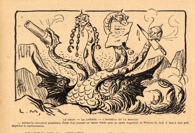 Le Rire rouge, Satire in Schwarz-Weiß von Lucien Metivet
