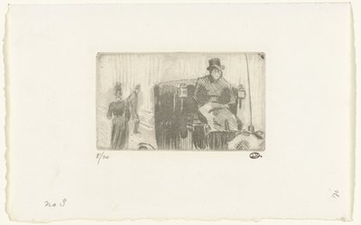 Kutsche im Regen von Lucien Pissarro