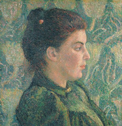 Porträt von Esther im Profil von Lucien Pissarro