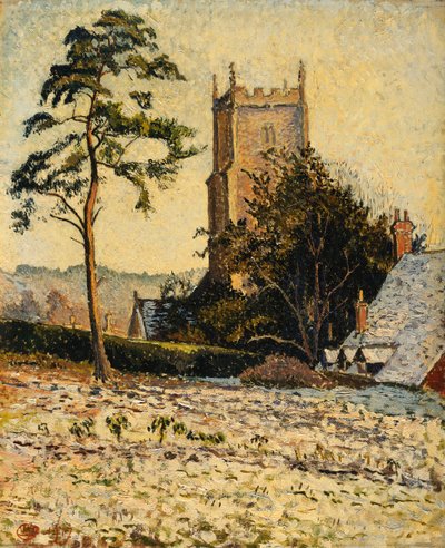 Die Kirche in East Knoyle, Thaw von Lucien Pissarro