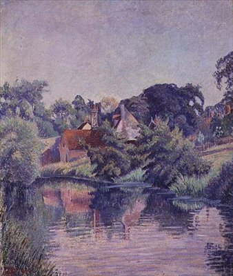 Der Stour, Stratford St. Mary von Lucien Pissarro