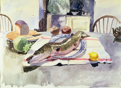 Hecht auf einem Teller von Lucy Willis
