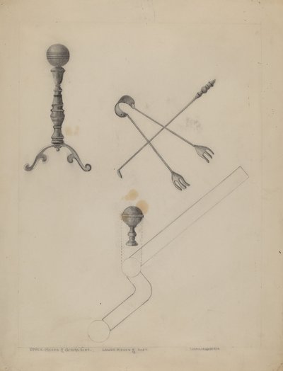 Andiron und Kaminset von Ludmilla Calderon