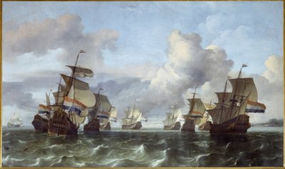 Die niederländische Flotte der Niederländisch-Indischen Kompanie von Ludolf Backhuysen