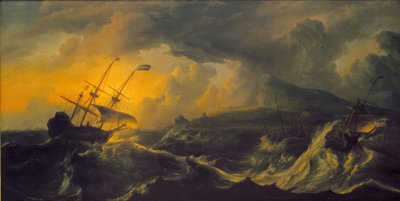 Sturm an einer Gebirgsküste von Ludolf Backhuysen