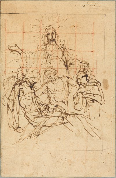 Die Pietà (recto) von Ludovico Cardi called Cigoli