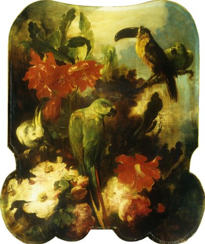 Exotische Vögel und Blumen von Ludwig Adam Kunz