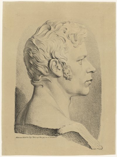 Porträtbüste von Karl Friedrich Schinkel von Ludwig Buchhorn