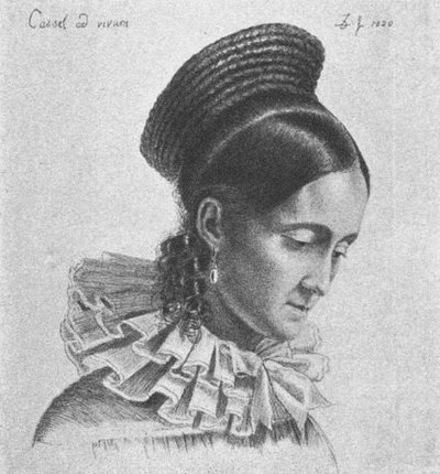 Charlotte Amalie Hassenpflug, 1820 von Ludwig Emil Grimm