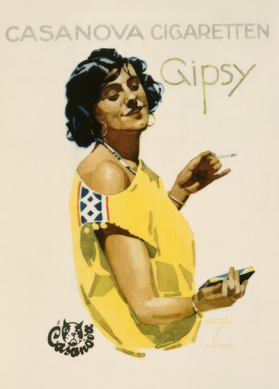 Casanova Zigaretten Gipsy von Ludwig Hohlwein
