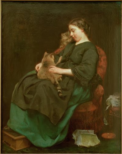 Die Katzenmutter von Ludwig Knaus