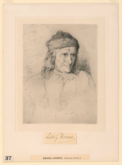 Mann mit Pelzmütze von Ludwig Knaus
