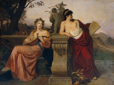 Allegorie auf Musik und Malerei von Ludwig Mayer