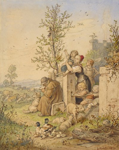 Der Frühling ist angekommen von Ludwig Richter
