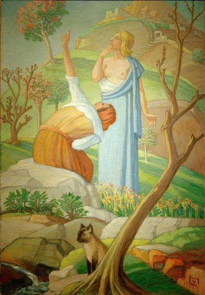 Der Falke von Ludwig von Hofmann