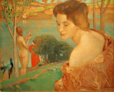 Mädchen am Strand von Ludwig von Hofmann