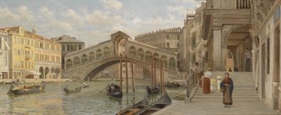 Blick auf die Rialto-Brücke, Venedig von Luigi Ferrazzi