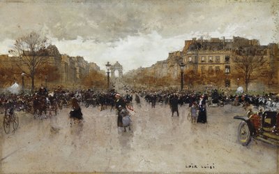 Rond Point des Champs Élysées, Paris von Luigi Loir