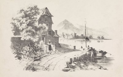 Landweg entlang eines Sees von M. Baumhauer