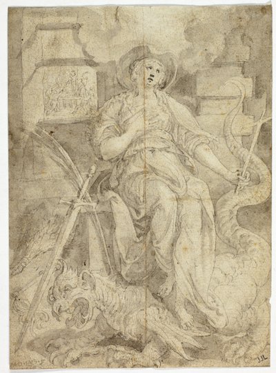 Studie für die Heilige Margarete von Maarten de Vos