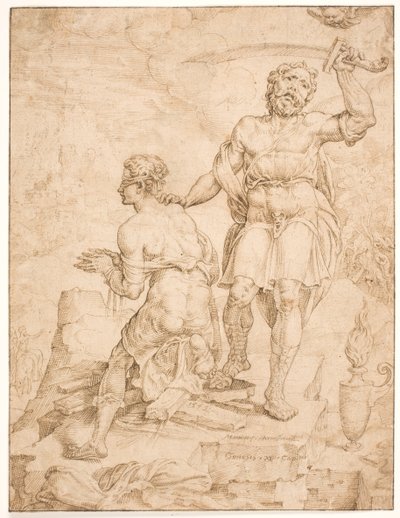 Abrahams Opfer von Maarten van Heemskerck