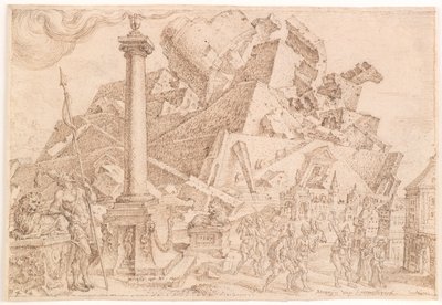 Die Zerstörung des Turms von Babel von Maarten van Heemskerck
