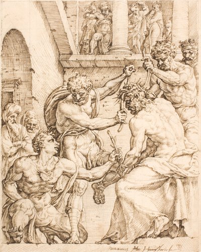 Christus wird mit Dornen gekrönt von Maarten van Heemskerck