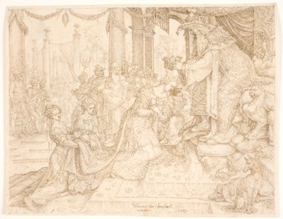Esther von Ahasverus gekrönt von Maarten van Heemskerck