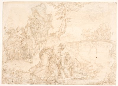 Philipp tauft den Schatzmeister der äthiopischen Königin Kandake von Maarten van Heemskerck