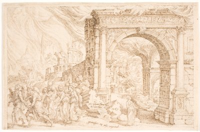 Zerstörung von Sodom von Maarten van Heemskerck