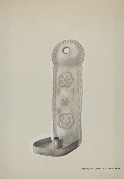Zinn-Kerzenleuchter, ca. 1937 von Majel G. Claflin