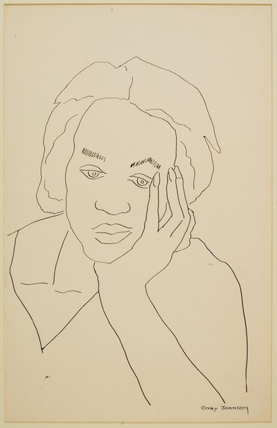 Studie eines Mädchens #2 von Malvin Gray Johnson