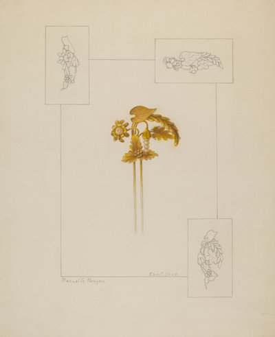 Haarnadel, ca. 1937 von Manuel G. Runyan